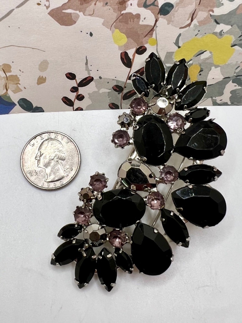 Robert Rose Hair Clip or Brooch - Picture 4 of 5